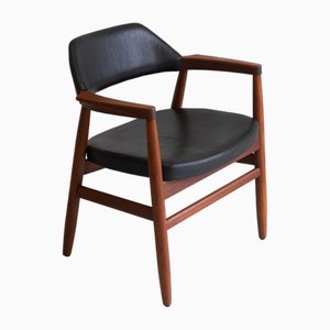 Butaca danesa moderna de teca de Tove & Edvard Kindt-Larsen, años 50