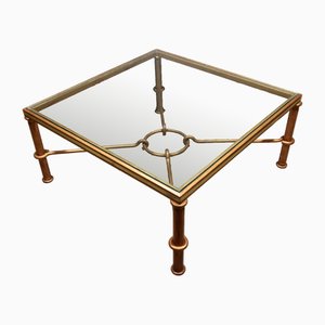 Tavolino da caffè in ferro dorato di Giovanni Banci per Hermès, Italia, anni '70