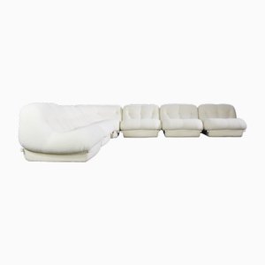 Nuvolone Wohnzimmer Set aus Weißem Boucle von Rino Maturi für Mimo Padova, Italien, 1970er, 6 . Set