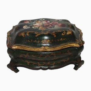 Spanische polychrome Holzkiste, 1940er