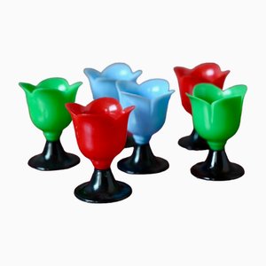 Vintage Tulip Egg Cups, 1970s, Set of 6