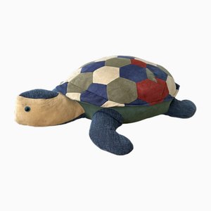 Großer Leder Pouf in Form einer Schildkröte, 1975