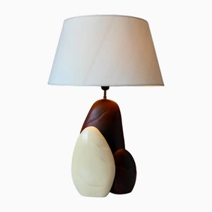 Large Ceramic Pebble Lamp by François Chatain, 1980