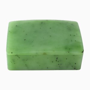 Caja vintage de nefrita de jade verde