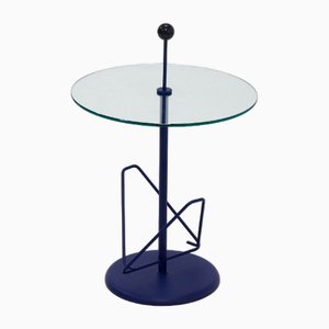 Vintage Magazine Side Table with Ball Handle, 1980s
