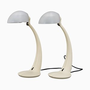 Veneta Lumi Table Lamps Model Virgola, Italy, 1970s, Set of 2