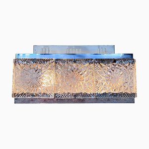 Glass Flush Mount attributed to Kamenicky Senov, Czechoslovakia, 1970s