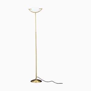 Italian Halogen Brass Floor Lamp, 1980s