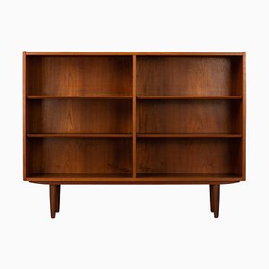 Danish Low Teak Bookcase attributed to Carlo Jensen for Hundevad & Co., 1960s