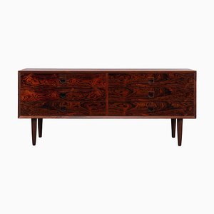 Low Mid-Century Rosewood Chest of Drawers attributed to Brouer Møbelfabrik, 1960s