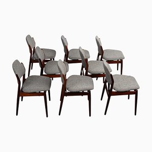 Chaises de Salle à Manger No. 62 en Palissandre attribuées à Arne Vodder pour Sibast, 1960s, Set de 8