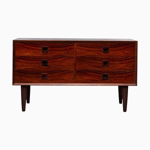 Low Mid-Century Rosewood Chest of Drawers attributed to Brouer Møbelfabrik, 1960s