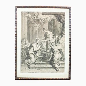 Dopo Erasmo Quellin, scena religiosa, XVIII secolo, incisione