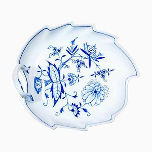 Small Epergne in Meissen Porcelain with Blue Ornaments, 1930s