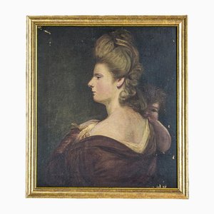 Portrait of a Woman, 19th Century, Oil on Canvas, Framed