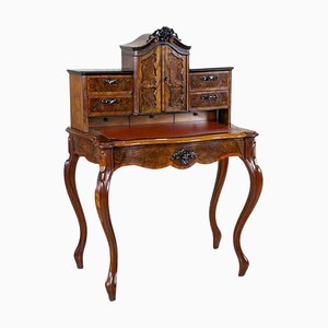 Antique Louis Philippe Walnut andVeneer Secretary Desk, 1860