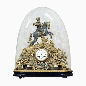 Mantel Clock with Glass Dome, 1930s