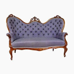 Rokoko Revival Sofa aus Nussholz, 1860