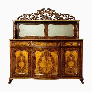 Rococo Revival Sideboard in Walnut and Veneer, 1850