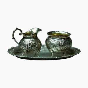 Silberne Vintage Gefäße, 1950er, 3er Set