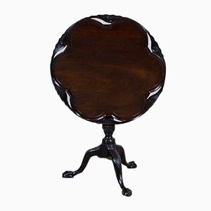 English Walnut Side Table with Tilted Top, 1890s