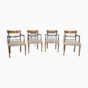 Vintage Oak Armchairs, 1940s, Set of 4