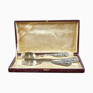 800 posate in argento standard, anni '30, set di 3