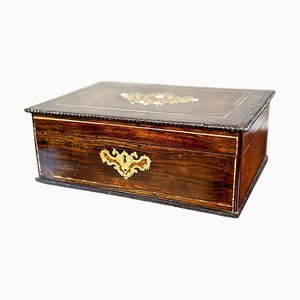 Richly Inlaid Portable Dressing Table, 1890s