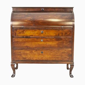 Scrittoio Biedermeier vintage in quercia, anni '40