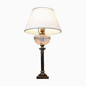 Vintage Prewar Table Lamp with Light Shade, 1930s