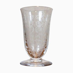 Vintage Crystal Cup with Arabesque, 1940s
