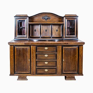Buffet vintage in radica di quercia, anni '30