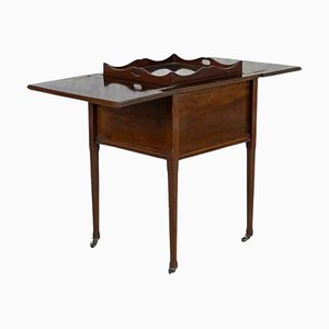 English Mahogany Side Table with Hidden Tray, 1880