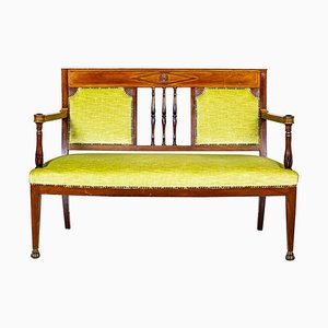 Neat Sofa with Green Velour, 1950s