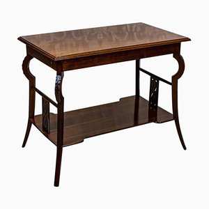 Early 20th Century Art Nouveau Mahogany Brown Living Room Coffee Table, 1950s