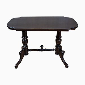 19th Century European Eclectic Walnut Living Room Table in Black, 1890s
