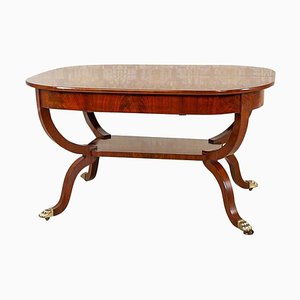 Late 19th Century Biedermeier Mahogany Center Table, 1890s