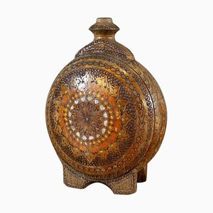 20th-Century Ornately Wooden Water Bottle, 1890s