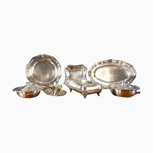Versilbertes Geschirr, Mitte des 20. Jahrhunderts, 1940er, 8 . Set