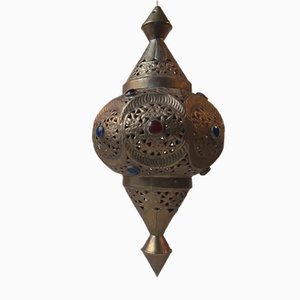 Mid-Century Moroccan Shehrazad Brass Pendant Light