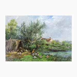 Luis Remy Matifas, Paesaggio, Fine XIX secolo, Olio su tela, Incorniciato