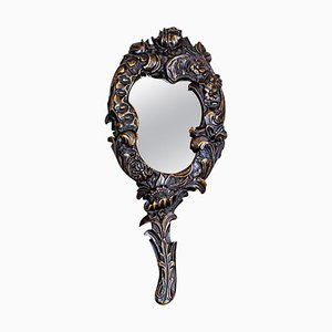 20th-Century Handheld Mirror in a Wooden Frame, 1930s