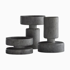 Mangiarotti Marbles Vases by Angelo Mangiarotti, Set of 3