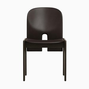 Silla Scarpa 121 de madera y cuero de Afra & Tobia Scarpa