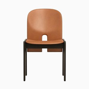 Silla Scarpa 121 de madera y cuero de Afra & Tobia Scarpa