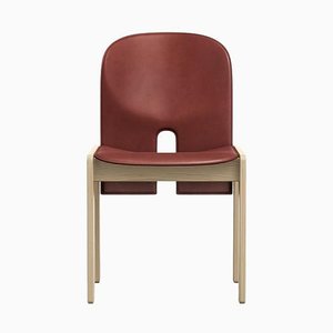 Scarpa 121 Chair in Wood and Leather by Afra & Tobia Scarpa