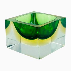 Cenicero Sommerso de cristal de Murano atribuido a Flavio Poli para Seguso Vetri Darte, Italia, años 70