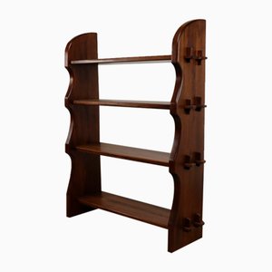 Vintage Brutalist Wood Shelf, 1950s