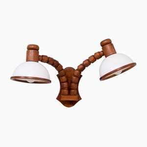 Oak Wall Lamps from Steinhauer, 1970s, Set of 2