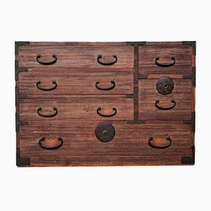 Traditional Japanese Tansu Storage Cabinet, 1890s